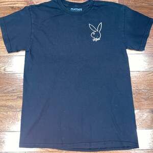 Playboy Men’s Black Bunny Logo T-Shirt Size‎ M Graphic Streetwear Tee